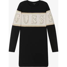 Guess Junior Girls Black Sequin Logo Jumper