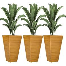 Pots, Plants & Cultivation OutSunny 22 Inch Tall Outdoor Planters Set Planter