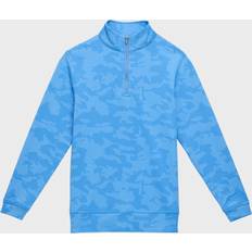 Vêtements pour enfants Peter Millar Perth Youth Camo Performance Quarter Zip Sweater - Big Kid