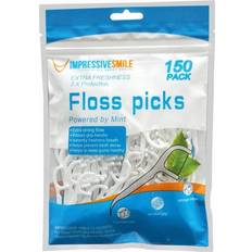 Dental Floss & Dental Sticks Impressive Smile Floss Picks Mint Flavor |Extra