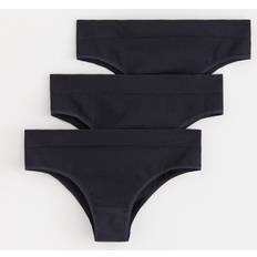 Ribbed Knickers Lindex 3-pack seamless brazilian briefs