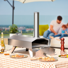 SUGIFT Portable Stainless Steel Outdoor Pizza Oven with 12 Pizza Stone