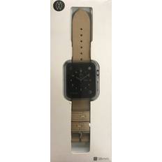 Leder Smartwatches beige creme apple watch series 1 & 2 band 38mm silver ss