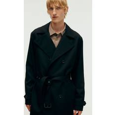 Herre Kåper & Frakker H&M Herre Sort Regular Fit Trenchcoat