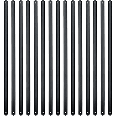 Stair Railings Myard 32-1/4 Inches Grooved Flat Straight Aluminum Deck Balusters with Screws for Wood Composite Facemount Deck Railing 25-Pack Matte Black