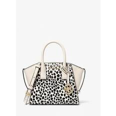 White Messenger Bags Michael Kors Avril Extra-small Cheetah Print Calf Hair And Leather Satchel