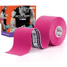 Kinesiology Tape OK TAPE Kinesiology Basic Original Cotton Elastic Athletic for Support and Recovery, Sports Therapeutic Pain Relief, 2in×16.4ft Uncut Roll Pink