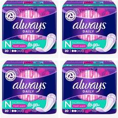 Always Menstruationsschutz Always Daily Slipeinlagen Normal To Go Fresh 20 Binden flexibel & bequem, atmungsaktiv