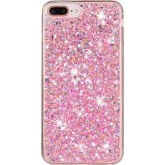 iPhone 8 Plus 7 Plus 6 s Plus Glitter Skal Pink