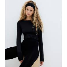 H&M Dame Sort Body med bådudskæring