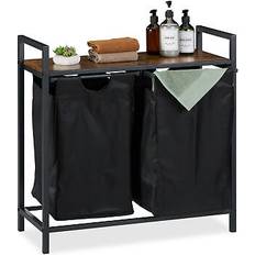 Steel Laundry Baskets & Hampers Relaxdays Basket Rack, HxWxD: