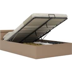 Opbevaring seng 140 x 200 vidaXL LED Faux Leather Sengeramme 140x200cm