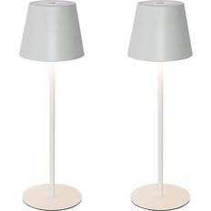 Set Med 2 Bordslampor Vita Med Dimmer