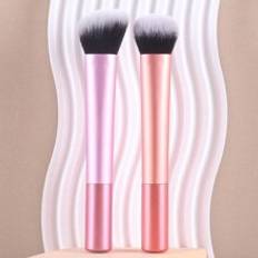Makeup Shein 2pcs Contour Brush & Foundation Brush, Super Delicate And Portable