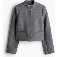 H&M Jackets H&M Button-Front Jacket Gray