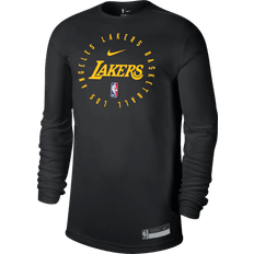 Nike Los Angeles Lakers Men's Dri-FIT NBA Long-Sleeve T-Shirt Black Polyester