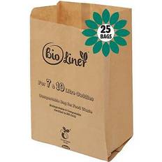 Cleaning Equipment & Cleaning Agents & 10L Paper Compostable Brown Caddy Food Waste Bin Liners 9.99L