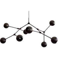 101 Copenhagen Drop Chandelier Globe Burned 150 cm Svart Pendellampa