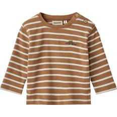 Wheat T-skjorter Wheat Langærmet T-Shirt Dustin caramel stripe