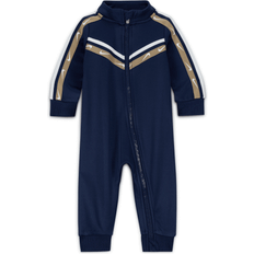 Nike 1-3M Bodysuits Nike Baby Boys Logo-Taped Pique Coverall Midnight Navy 0-3 months