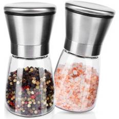 B2X Justerbara Handkvarnar För Peppar Och Salt Set Saltkvarn, Pepparkvarn
