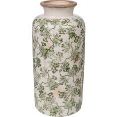 Romimex Green Beige Porcelain Vase 15cm