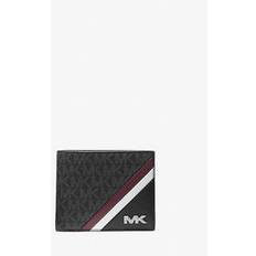 Wallets & Key Holders Michael Kors Rivington Striped Logo Billfold Wallet With Coin Pouch - Red