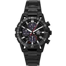 Casio edifice analog chronograph black solar 100m eqs-960dc-1av