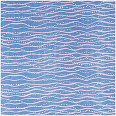 Meterware Rico Design Musselin-Druckstoff Mermaid Wellen Meterware Blau