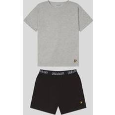 Lyle & Scott Gråa Nattplagg Lyle & Scott Men's Kids Sleepwear Set in Multicolour Years Light Grey Marl/Black