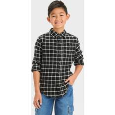 Black Shirts Children's Clothing Cat & Jack Boys' Long Sleeve Flannel ButtonDown Shirt