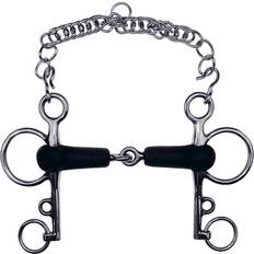 Brides et Accessoires Pelham pour cheval caoutchouc brisé Feeling Argenté