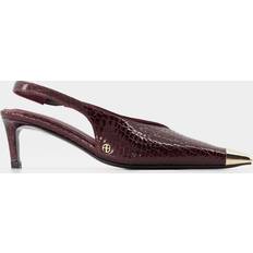 Anine Bing Nina Heels With Metal Toe Cap - Burgundy