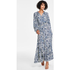 Vince Camuto Floral Smocked Ruffle Cuff Maxi Dress