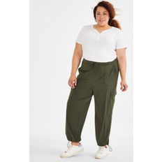 Macy's Clothing Macy's Style & Co Plus Pull-On Utility Pants, Created for Midnight Olive 0XP