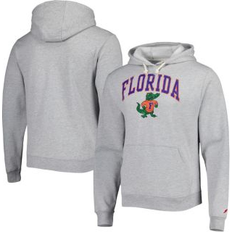 League Collegiate Wear Men's Gray Florida Gators Arch Essential Fleece Pullover Hoodie Gray