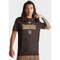 Soccer T-shirts Men's adidas Los Angeles FC MLS Pre-Game Soccer T-Shirt Dark Brown