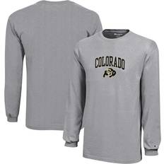 Champion Children's Clothing Champion Big Boys Gray Colorado Buffaloes Arch Over Logo Long Sleeve Jersey T-shirt Gray