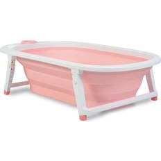 Babywannen Cangaroo Babybadewanne Carribean, 83 cm, klappbar, Wasserablauf, Ablagefächer pink