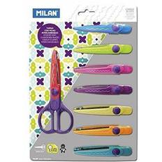 Stainless Steel Office Supplies MiLAN Tijeras 9 Piezas Multicolor Plástico