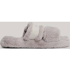 Tommy Hilfiger Slippers Tommy Hilfiger Faux Fur Slip On Slippers - Grey