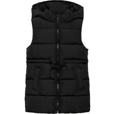 S Gilet Mango Gilet Matelassé Long Noir - Enfants