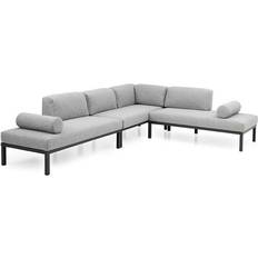 Gr�åa Loungeset Brafab Gonesse Loungeset, Bord inkl. 3 Soffor