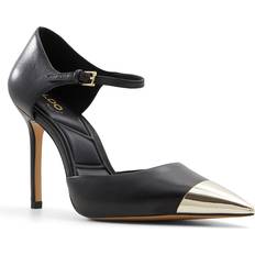 Aldo Heels & Pumps Aldo Mysha Toe Cap Heeled Shoes Leather - Black