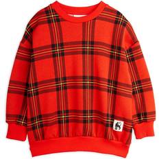 128/134 Sweatshirts Børnetøj Mini Rodini Red Check Aop Sweatshirt 140-146