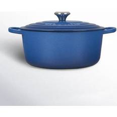 Blue Casseroles Le Creuset Marseille Signature Cast Iron Round with lid 1.37 gal 10.25 "