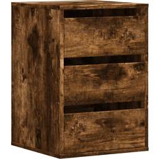 Brown Chest of Drawers vidaXL 852838 Smoked Oak Chest of Drawer 40x58cm