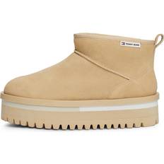 Tommy Hilfiger Mujer Botines de Tobillo Tommy Hilfiger Suede Flatform Boot EN0EN02599 Beis