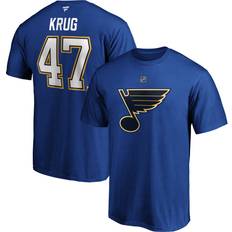 NHL T-shirts Fanatics Men's Torey Krug Blue St. Louis Blues Authentic Stack Name & Number T-Shirt