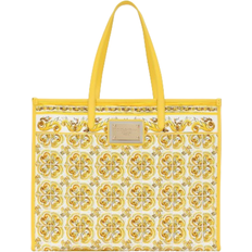 Dolce & Gabbana Maiolica Large shopper Bag - Yellow/ White